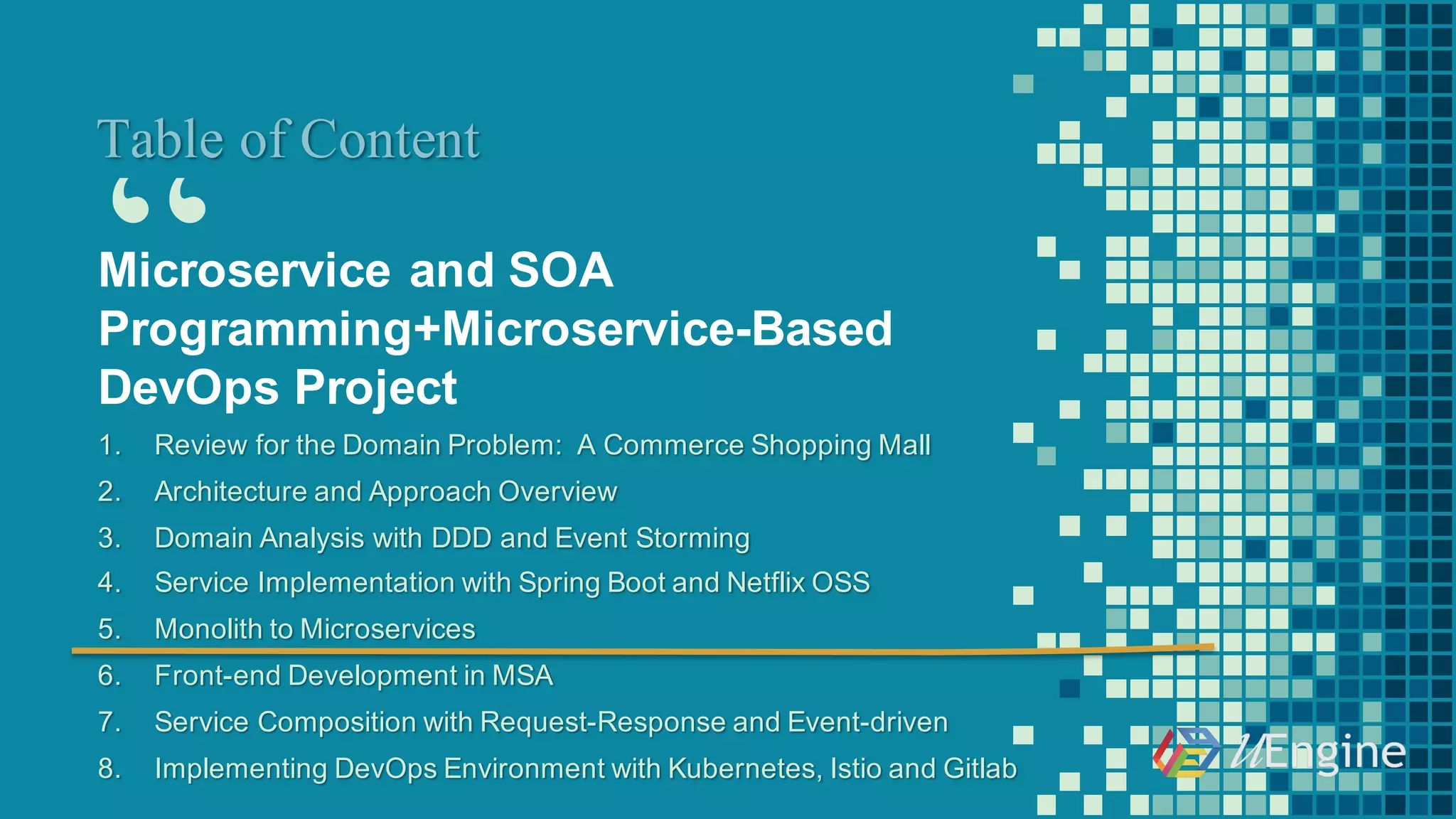 Create a delivery of the order
53
$ http POST localhost:8083/deliverys deliveryState =“DeliveryStarted”
orderId =http://localhost:8082/orders/1
$ http http://localhost:8083/deliverys/1/order
URI  of  the  SOA  
delivery
{
        _links:  {
         self:  {
                href:  http://localhost:8082/orders/1
         }
},
        customerAddr:  서울시,
                customerName:  홍길동,
                price:  0,
                productId:  1,
                productName:  TV,
                quantity:  1
}
Delivery  is  aggregation  root
 