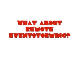 What about
remote
eventstorming?
 