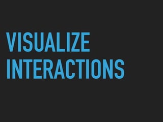 VISUALIZE
INTERACTIONS
 