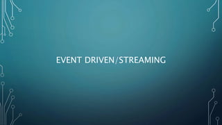 EVENT DRIVEN/STREAMING
 