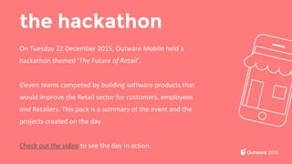 why hack?
Hackathons are a great way to generate ideas, test new
technologies, learn new skills, get creative, collaborate...
