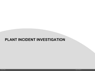 Issue 00 Rev.0Course Title 1
PLANT INCIDENT INVESTIGATION
 