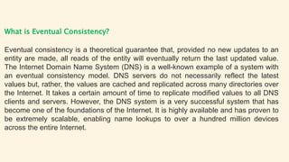 What is Strong Consistency?
In contrast, traditional relational databases have been designed based on the concept
of stron...