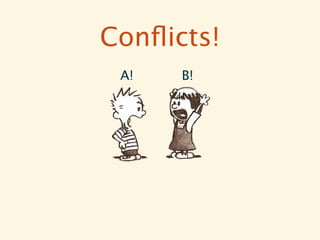 Conﬂicts!
 A!   B!
 