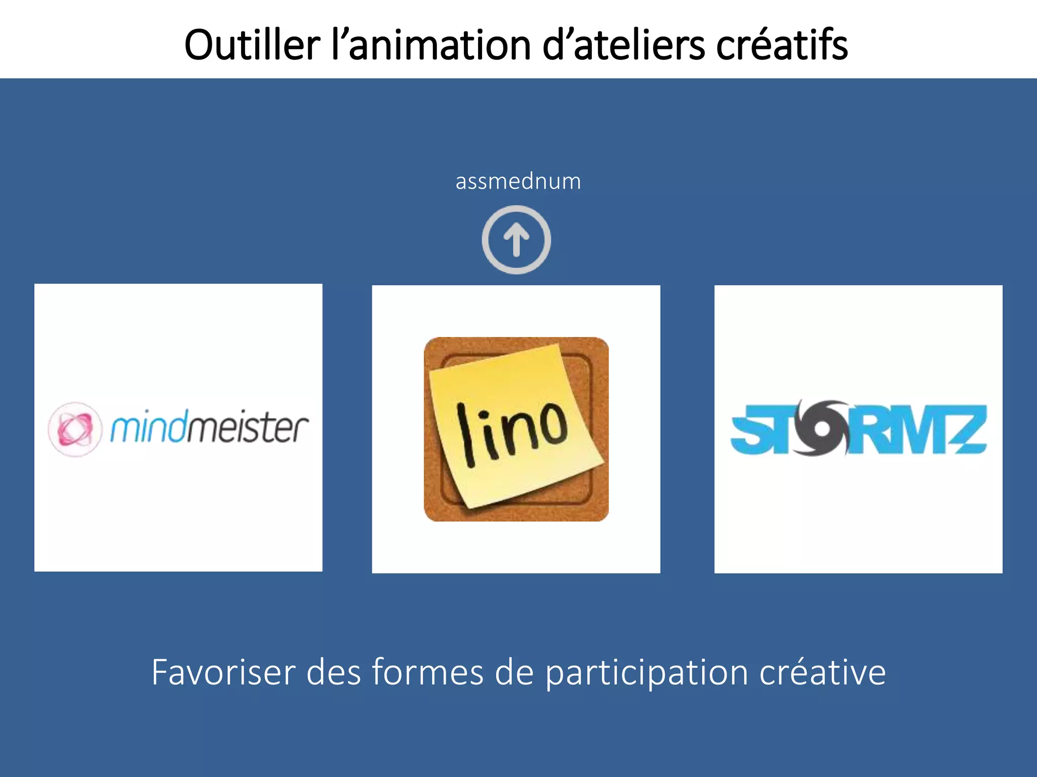 Outiller l’animation d’ateliers créatifs
Favoriser des formes de participation créative
assmednum
 