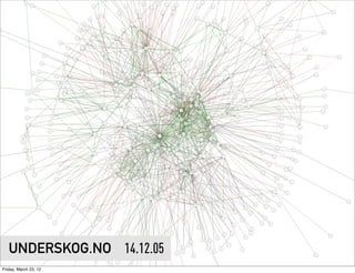 UNDERSKOG.NO 14.12.05
Friday, March 23, 12
 