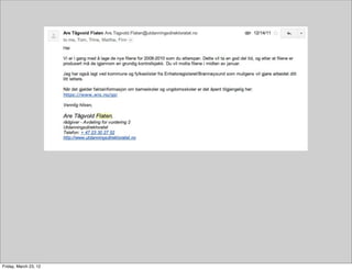 Friday, March 23, 12
 