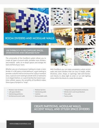 Modular Solutions  Shop Giant Play Blocks, Modular Panels & Modular Room  Dividers - EverBlock