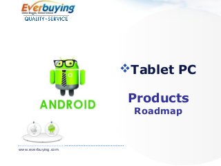 Tablet PC
www.everbuying.com
Products
Roadmap
 