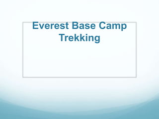 Everest Base Camp
Trekking
 