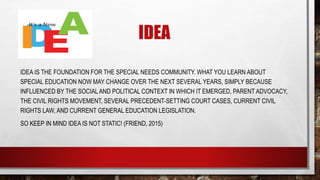 the history of special education | PPTX