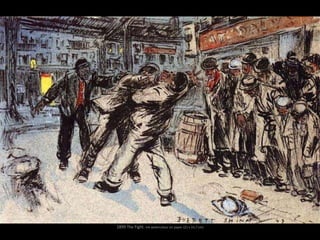 1899 The Fight. Ink watercolour on paper (21 x 33,7 cm)
 