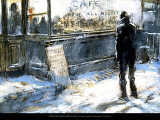 1900 Café abierto toda la noche. Acuarela y grafito sobre papel (25 x 33,8 cm)
 