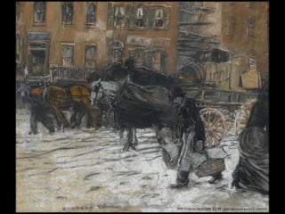 1899 Invierno en la calle 21, NY. Pastel sobre papel gris (51,8 x 61,9 cm)
 