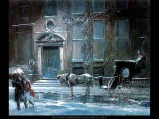 1912 Canfield’s Gambling House. Gouache on paper (23,5 x 30,5 cm)
 