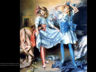 1914 Two Girls Dressing for a Party
Pastel & gouache on paper (73,7 x 69,2 cm)
 