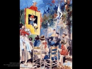 1920 Punch y Judy
Lápiz, carboncillo, acuarela y gouache
sobre cartón (33 x 24,8 cm)
 