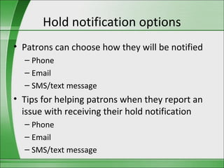 Evergreen Indiana Basic Circulation Class | PPT