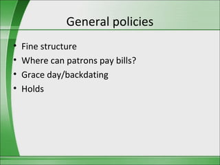 Evergreen Indiana Basic Circulation Class | PPT