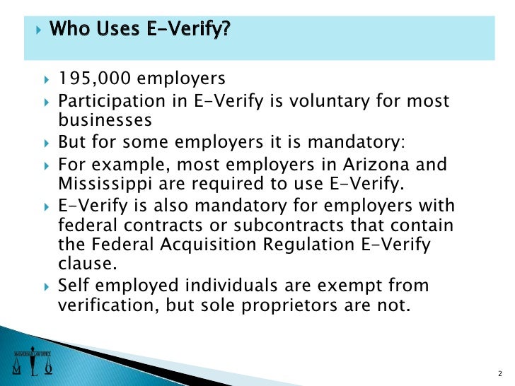 E Verify Rules For Employers