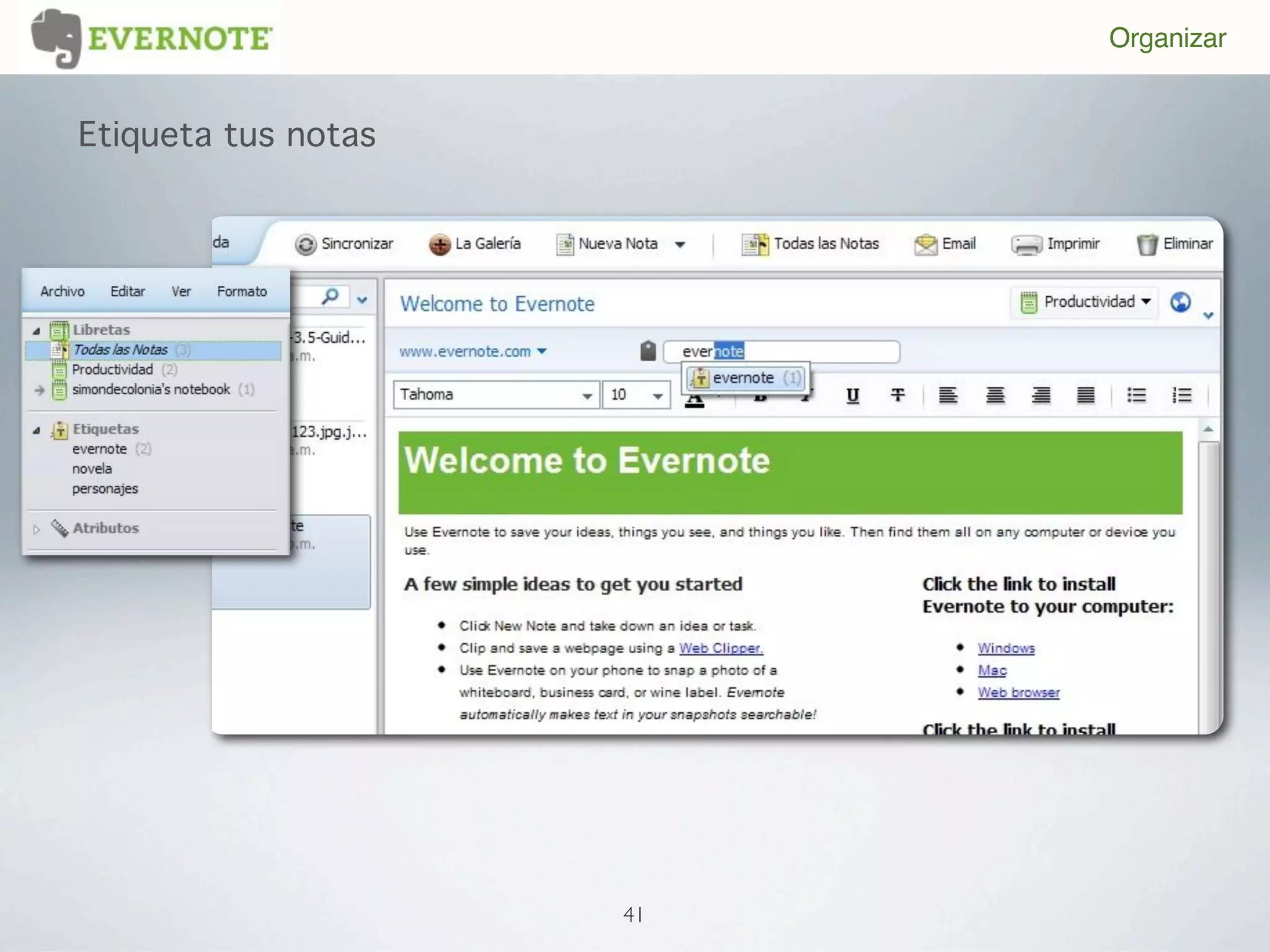 Organizar


Etiqueta tus notas




                     41
 