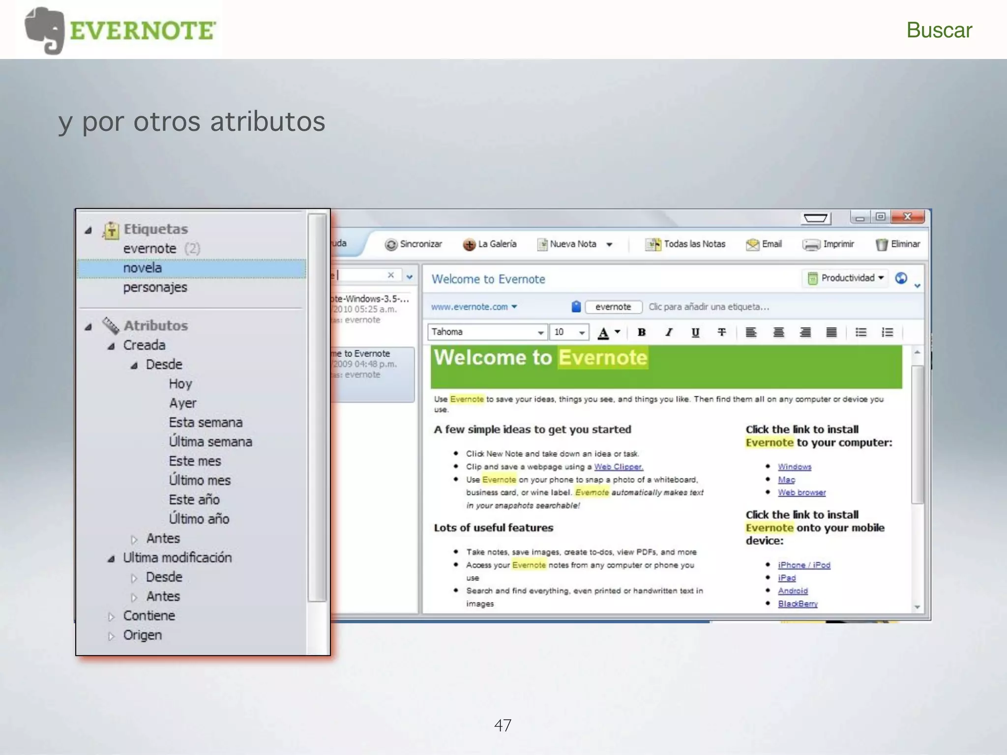 Buscar



y por otros atributos




                        47
 