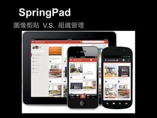SpringPad
圖像剪貼 V.S. 組織管理

 