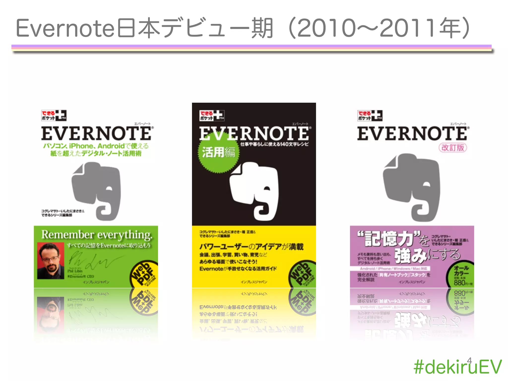 Evernote日本デビュー期（2010∼2011年）
4
#dekiruEV
 