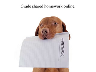 Grade shared homework online.
 