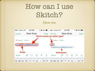 How can I use
Skitch?
How-tos

 