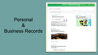 Personal
&
Business Records
 