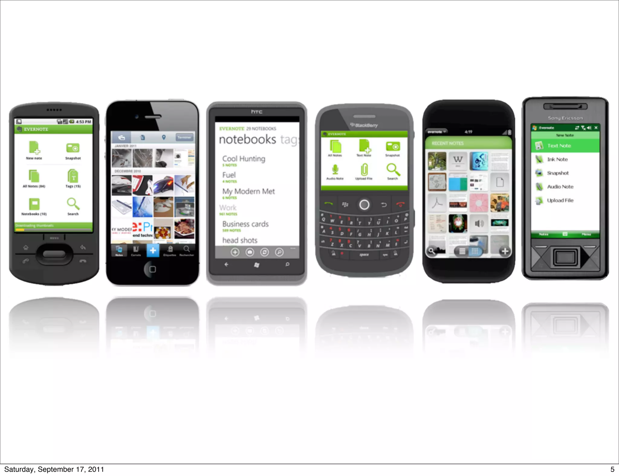 Saturday, September 17, 2011   5
 