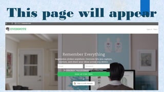 This page will appear
 