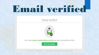 Email verified
 