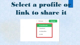 Select a profile or
link to share it
 