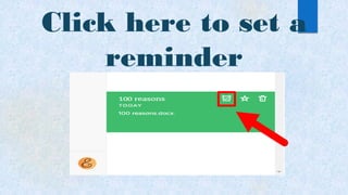 Click here to set a
reminder
 