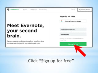 Click “Sign up for free”
 