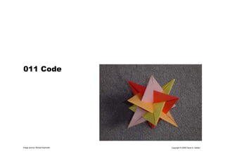 Copyright © 2006 David A. Golden
011 Code
Image source: Michal Kosmulski
 