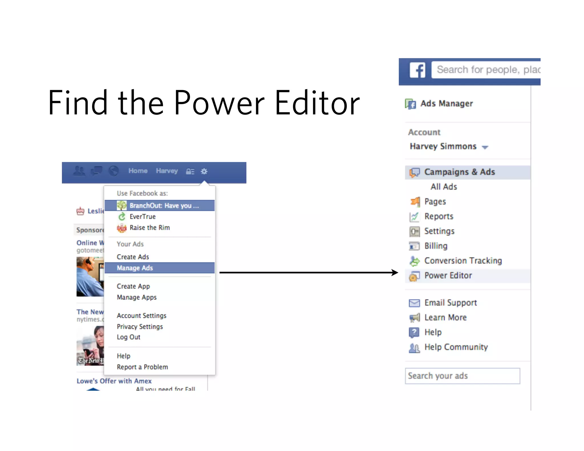 Find the Power Editor

 