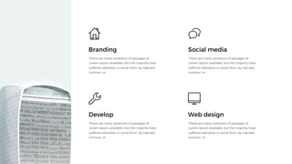 Branding Social media
Develop Web design
 