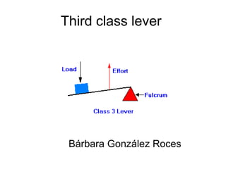 Third class lever  Bárbara González Roces 