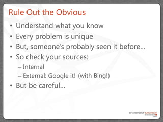 Remember…
• Know your sources
  – Who wrote it?
  – Are they credible?
• Read the entire post!
  – Everything!
  – All the...