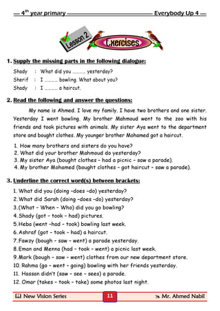 Everybody up 4 term 2 - by mr. ahmed nabil | PDF