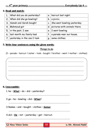 Everybody up 4 term 2 - by mr. ahmed nabil | PDF