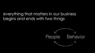 everything that matters in our business
begins and ends with two thnigs
 