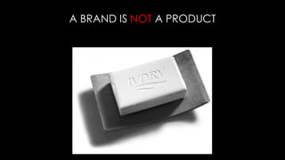 A BRAND IS NOT A PRODUCT
 