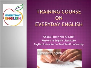 Ghada Tosson Abd Al-Latef
Masters in English Literature
English Instructor in Beni Sweif University
 