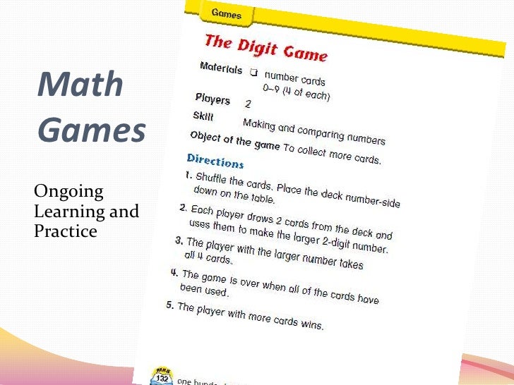 Everyday Mathematics Family Game Night