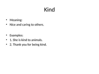 Kind Example Everyday Vocabulary for Beginner High School Students: Fun and Easy ...