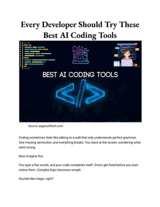 Every Developer Should Try These Best AI Coding Tools .pdf